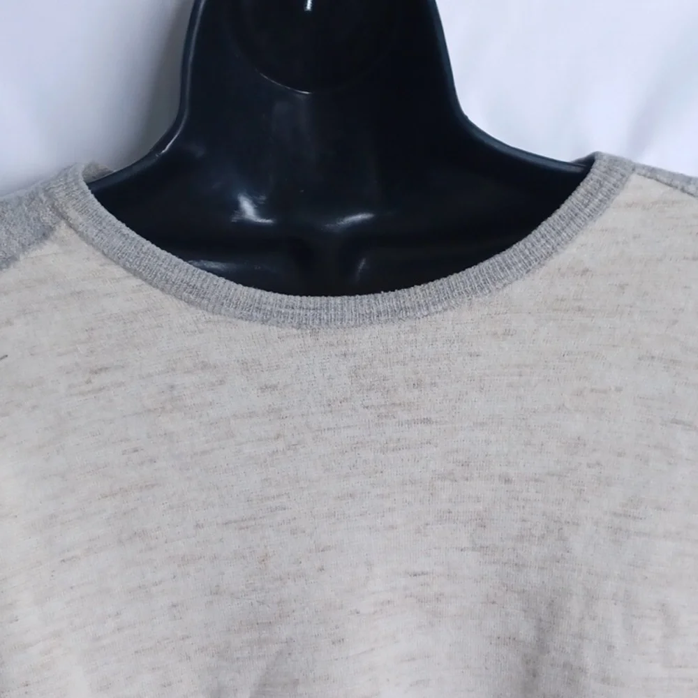 Vince Cream and Gray crewneck sweater Wool Linen blend. Sz L